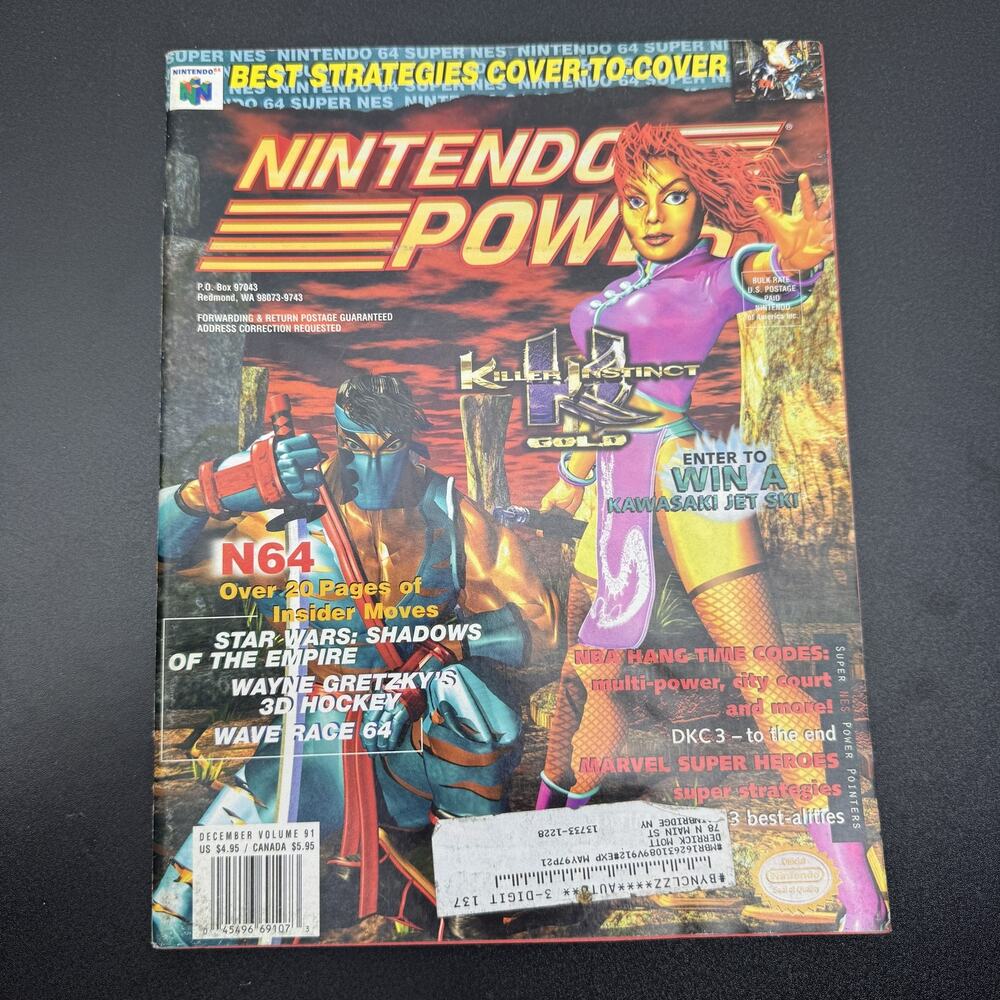 Nintendo Power Magazine Vol 91 December 1996 N64 Killer Instinct Gold Star Wars